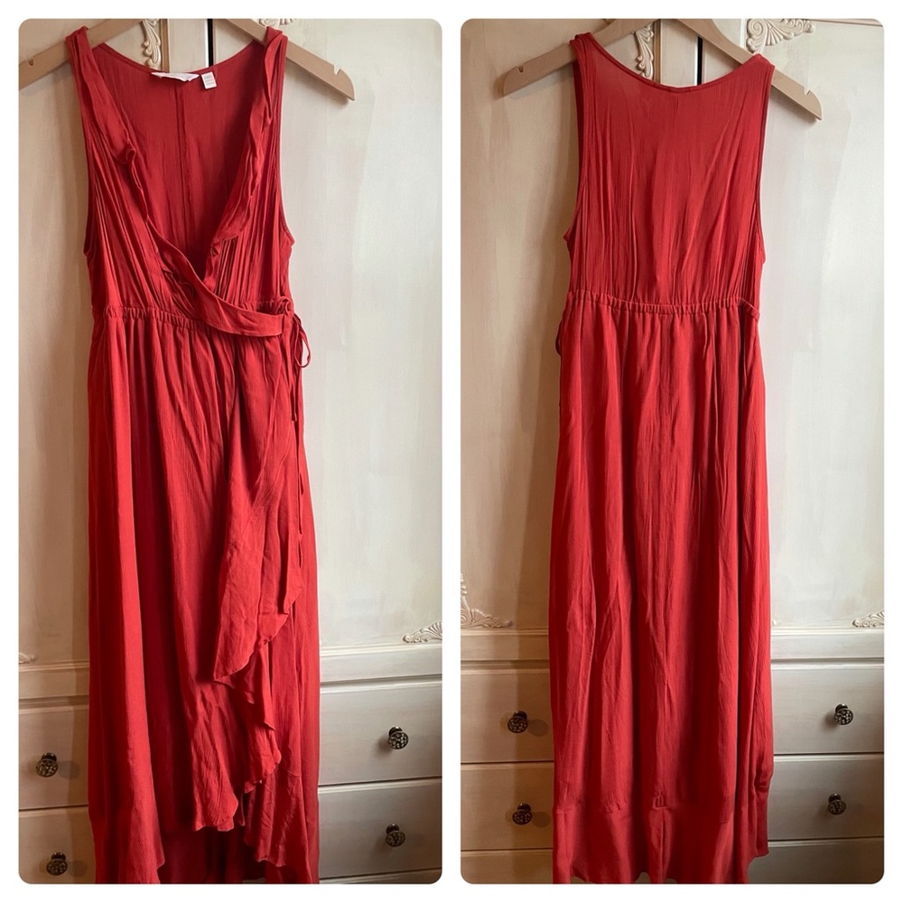 Orange Aglow wrap dress